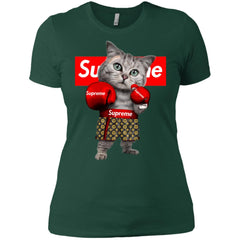 Supreme Boxing Cat Best Funny T-shirt Women Cotton T-Shirt Women Cotton T-Shirt - parenttees