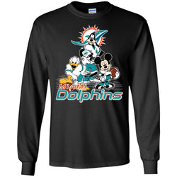 Mickey Mouse Miami Dolphins American Football Nfl Sports Shirt Men Long Sleeve Shirt