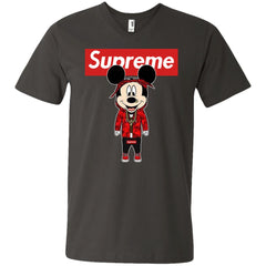 Supreme Mickey Style Fashion T-shirt Men V-Neck T-Shirt Men V-Neck T-Shirt - parenttees