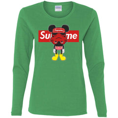 Supreme Robot Mickey Hot T-shirt Women Long Sleeve Shirt Women Long Sleeve Shirt - parenttees