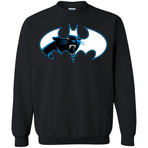 We Are The Carolina Panthers Batman Nfl Mashup Crewneck Pullover Sweatshirt Black / S Crewneck Pullover Sweatshirt - parenttees