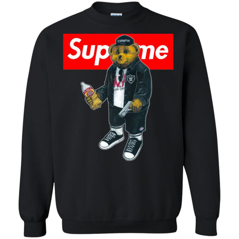 Supreme Bear Guns T-shirt Crewneck Pullover Sweatshirt Black / S Crewneck Pullover Sweatshirt - parenttees