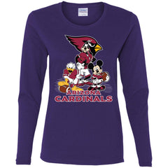 Mickey Mouse Arizona Cardinals American Football Nfl Sports Shirt Women Long Sleeve Shirt Women Long Sleeve Shirt - parenttees