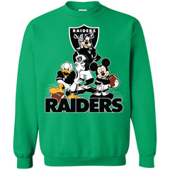 Mickey Mouse Oakland Raiders American Football Nfl Sports Shirt Crewneck Pullover Sweatshirt Crewneck Pullover Sweatshirt - parenttees