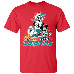 Mickey Mouse Miami Dolphins American Football Nfl Sports Shirt Men Cotton T-Shirt