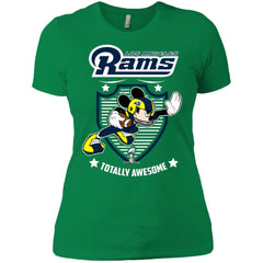 Nfl – Los Angeles Rams Totally Awesome Mickey Mouse Super Bowl 2019 Football Women Cotton T-Shirt Women Cotton T-Shirt - parenttees