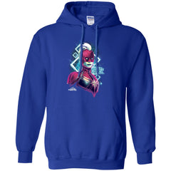 Marvel Captain Marvel Space Glow Neon Pullover Hoodie Sweatshirt Pullover Hoodie Sweatshirt - parenttees