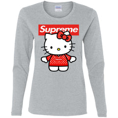 Supreme Hello Kitty Loves T-shirt Women Long Sleeve Shirt Women Long Sleeve Shirt - parenttees