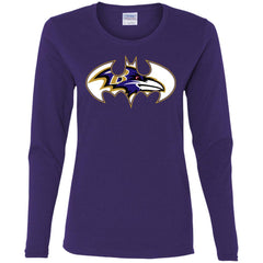 We Are The Baltimore Ravens Batman Nfl Mashup Women Long Sleeve Shirt Women Long Sleeve Shirt - parenttees