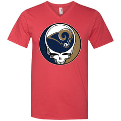 Los Angeles Rams Grateful Dead Steal Your Face Football Nfl Shirts Men V-Neck T-Shirt Men V-Neck T-Shirt - parenttees