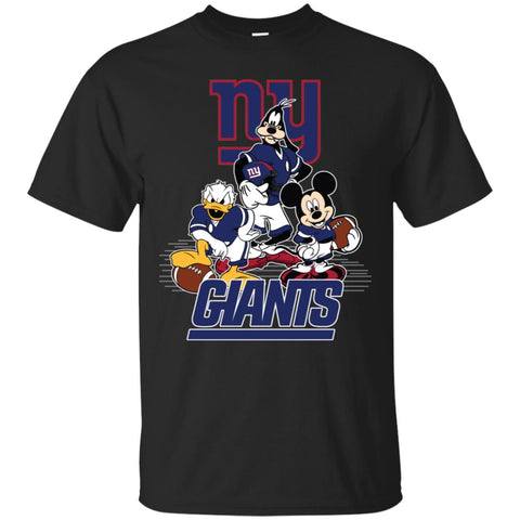 Mickey Mouse New York Giants American Football Nfl Sports Shirt Men Cotton T-Shirt Black / S Men Cotton T-Shirt - parenttees