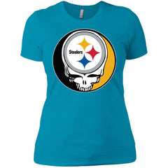 Pittsburgh Steelers Grateful Dead Steal Your Face Football Nfl Shirts Women Cotton T-Shirt Women Cotton T-Shirt - parenttees