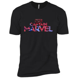 Captain Marvel Bold Tie Dye Movie Logo Men Short Sleeve T-Shirt