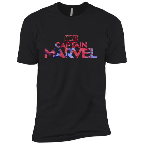 Captain Marvel Bold Tie Dye Movie Logo Men Short Sleeve T-Shirt Black / X-Small Men Short Sleeve T-Shirt - parenttees