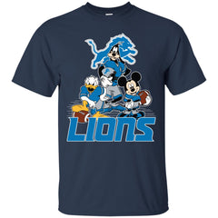 Mickey Mouse Detroit Lions American Football Nfl Sports Shirt Men Cotton T-Shirt Men Cotton T-Shirt - parenttees