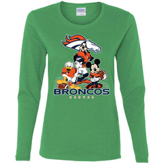 Mickey Mouse Denver Broncos American Football Nfl Sports Shirt Women Long Sleeve Shirt Women Long Sleeve Shirt - parenttees