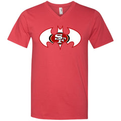 We Are The San Francisco 49ers Batman Nfl Mashup Men V-Neck T-Shirt Men V-Neck T-Shirt - parenttees