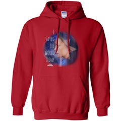 Captain Marvel Saved The World Portrait Pullover Hoodie Sweatshirt Pullover Hoodie Sweatshirt - parenttees
