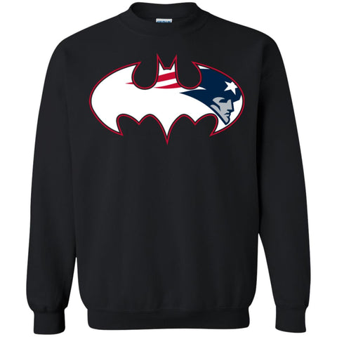 We Are The New England Patriots Batman Nfl Mashup Crewneck Pullover Sweatshirt Black / S Crewneck Pullover Sweatshirt - parenttees