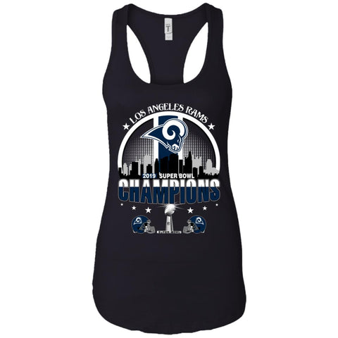 Nfl – Los Angeles Rams 2019 Super Bowl Champions Football Women Tank Top Black / X-Small Women Tank Top - parenttees