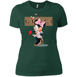 Minnie Mouse Love Couple T-shirt Valentine's Day T-shirt Women Cotton T-Shirt