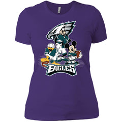 Mickey Mouse Philadelphia Eagle American Football Nfl Sports Shirt Women Cotton T-Shirt Women Cotton T-Shirt - parenttees
