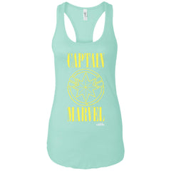 Captain Marvel Yellow Paint Drip Logo Women Tank Top Women Tank Top - parenttees