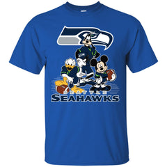 Mickey Mouse Seattle Seahawks American Football Nfl Sports Shirt Men Cotton T-Shirt Men Cotton T-Shirt - parenttees