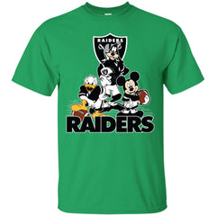 Mickey Mouse Oakland Raiders American Football Nfl Sports Shirt Men Cotton T-Shirt Men Cotton T-Shirt - parenttees