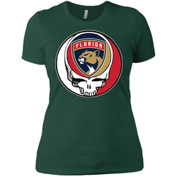 Florida Panthers Grateful Dead Steal Your Face Hockey Nhl Shirts Women Cotton T-Shirt