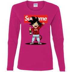 Supreme Songoku T-shirt Women Long Sleeve Shirt Women Long Sleeve Shirt - parenttees