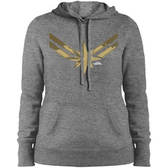 Captain Marvel Simple Gold Shadowed Logo Women Hooded Sweatshirt Women Hooded Sweatshirt - parenttees