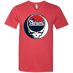 New England Patriots Grateful Dead Steal Your Face Football Nfl Shirts Men V-Neck T-Shirt