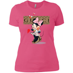 Minnie Mouse Love Couple T-shirt Valentine's Day T-shirt Women Cotton T-Shirt Women Cotton T-Shirt - parenttees