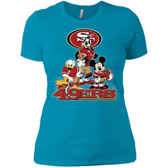 Mickey Mouse San Francisco 49ers American Football Nfl Sports Shirt Women Cotton T-Shirt Women Cotton T-Shirt - parenttees