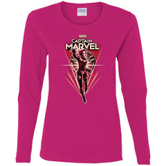 Marvel Captain Marvel Retro Style Flight Women Long Sleeve Shirt Women Long Sleeve Shirt - parenttees