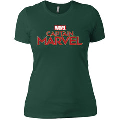 Marvel Captain Marvel Movie Logo Red Women Cotton T-Shirt Women Cotton T-Shirt - parenttees