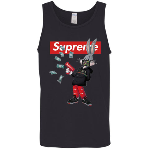 Supreme Rabbit Gucci Gang T-shirt Men Cotton Tank Black / X-Small Men Cotton Tank - parenttees