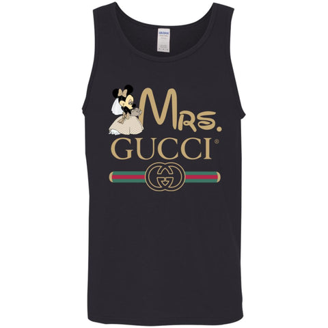 Mrs Minnie Gucci Couple Disney Shirt Valentine's Day T-shirt Men Cotton Tank Black / X-Small Men Cotton Tank - parenttees