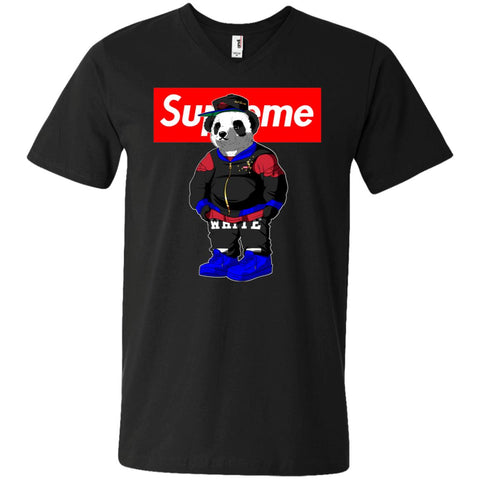 Supreme Bear Trending T-shirt Men V-Neck T-Shirt Black / S Men V-Neck T-Shirt - parenttees