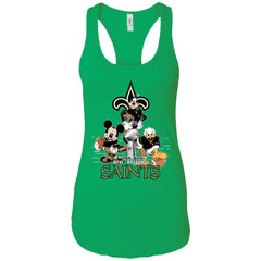 Nfl – New Orleans Saints Donald Duck Goofy Mickey Mouse Super Bowl 2019 Football Women Tank Top Women Tank Top - parenttees