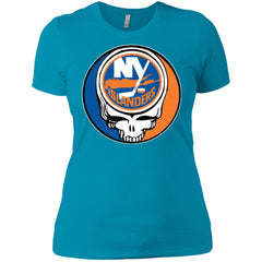 New York Islanders Grateful Dead Steal Your Face Hockey Nhl Shirts Women Cotton T-Shirt Women Cotton T-Shirt - parenttees