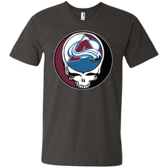 Colorado Avalanche Grateful Dead Steal Your Face Hockey Nhl Shirts Men V-Neck T-Shirt Men V-Neck T-Shirt - parenttees