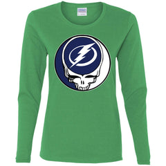 Tampa Bay Lightning Grateful Dead Steal Your Face Hockey Nhl Shirts Women Long Sleeve Shirt Women Long Sleeve Shirt - parenttees