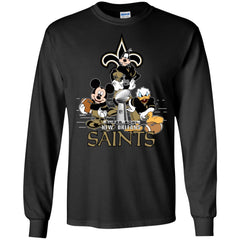 Nfl – New Orleans Saints Donald Duck Goofy Mickey Mouse Super Bowl 2019 Football Men Long Sleeve Shirt Men Long Sleeve Shirt - parenttees