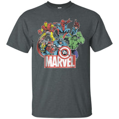 Marvel Avengers Team Retro Comic Vintage Graphic Men Cotton T-Shirt Men Cotton T-Shirt - parenttees