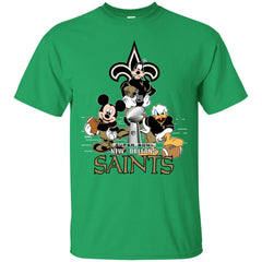 Nfl – New Orleans Saints Donald Duck Goofy Mickey Mouse Super Bowl 2019 Football Men Cotton T-Shirt Men Cotton T-Shirt - parenttees