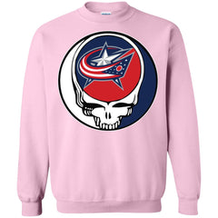 Columbus Blue Grateful Dead Steal Your Face Hockey Nhl Shirts Crewneck Pullover Sweatshirt Crewneck Pullover Sweatshirt - parenttees