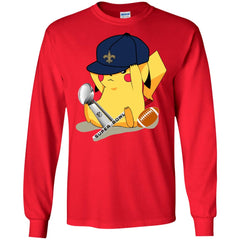 Nfl – New Orleans Saints Pikachu Super Bowl 2019 Football Men Long Sleeve Shirt Men Long Sleeve Shirt - parenttees