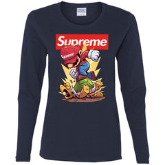 Supreme Mario Gaming T-shirt Women Long Sleeve Shirt Women Long Sleeve Shirt - parenttees